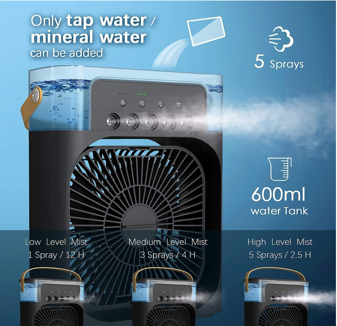 Mini Frost Fan Portable Air Conditioner AC Cooler Humidifier