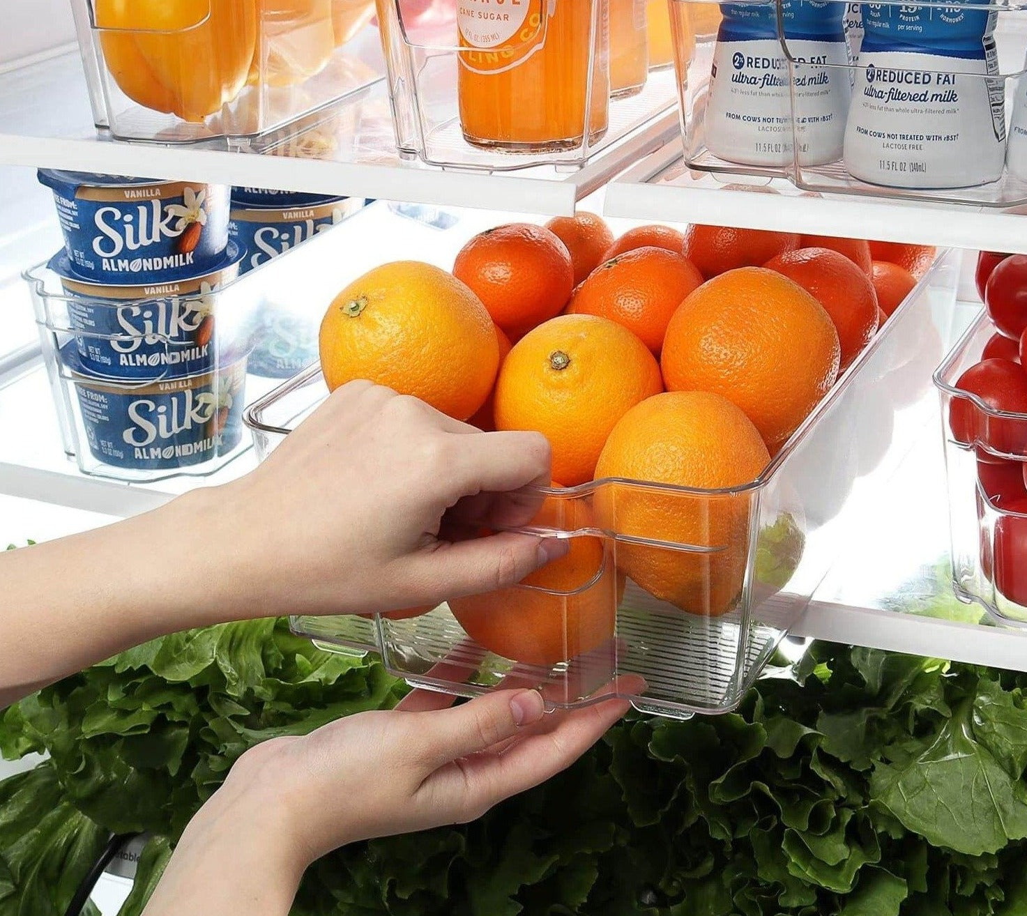 16Pcs Refrigerator Clear Storage Bins for Sale