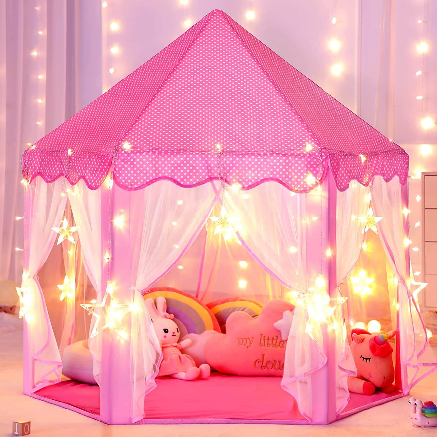 Princess Pink Star Lights Tent Playhouse for sale